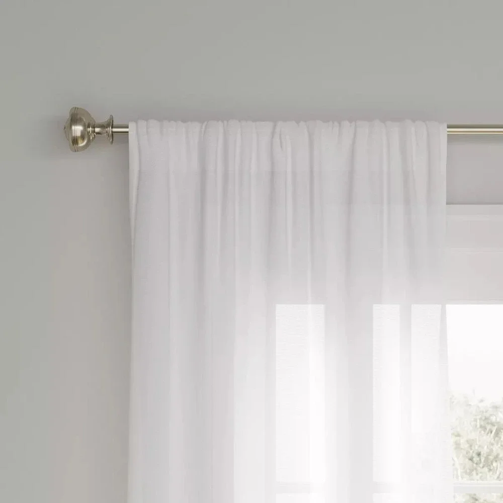 ⚡Threshold 1pc Light Filtering Farrah Window‎ Curtain Panel ~ White 54